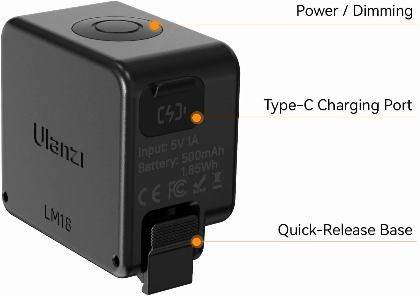 ULANZI LM18 - Luz LED Mini para Vlogging de Acción - Image 8