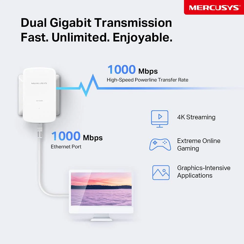 Mercusys AV1000 Gigabit Powerline | Internet por la Red Eléctrica - Image 5