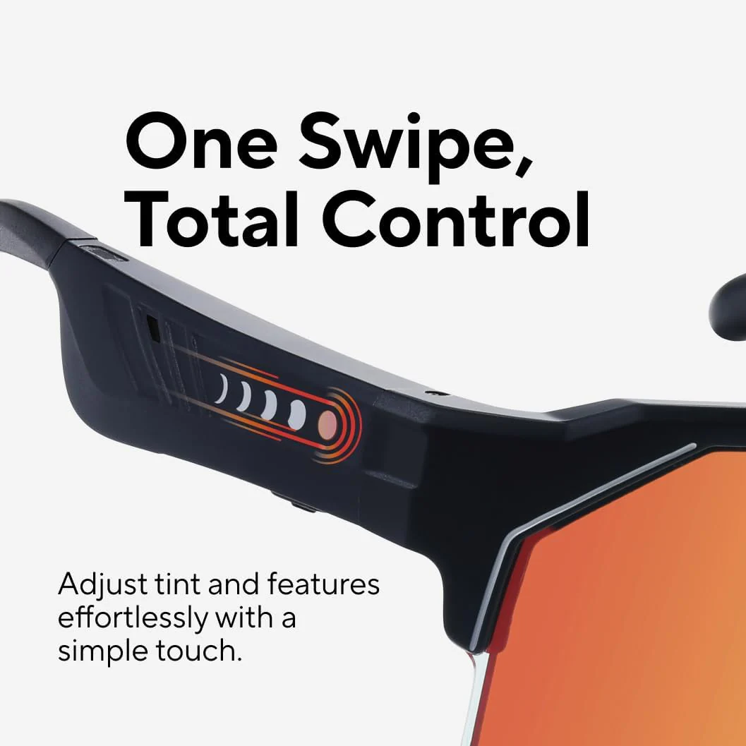 Gafas de Sol Inteligentes CHAMELO Music Shield Smart Audio | Gafas Bluetooth de Oído Abierto para Hombres y Mujeres con Control Electrónico de Tinte - Image 4