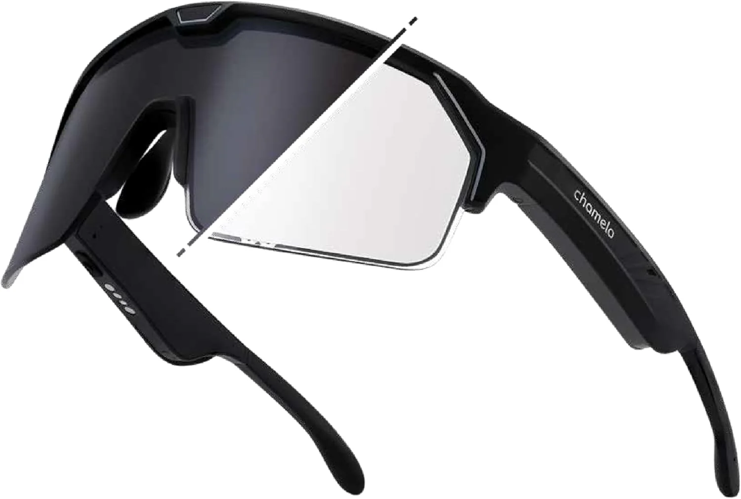 Gafas de Sol Inteligentes CHAMELO Music Shield Smart Audio | Gafas Bluetooth de Oído Abierto para Hombres y Mujeres con Control Electrónico de Tinte - Image 9