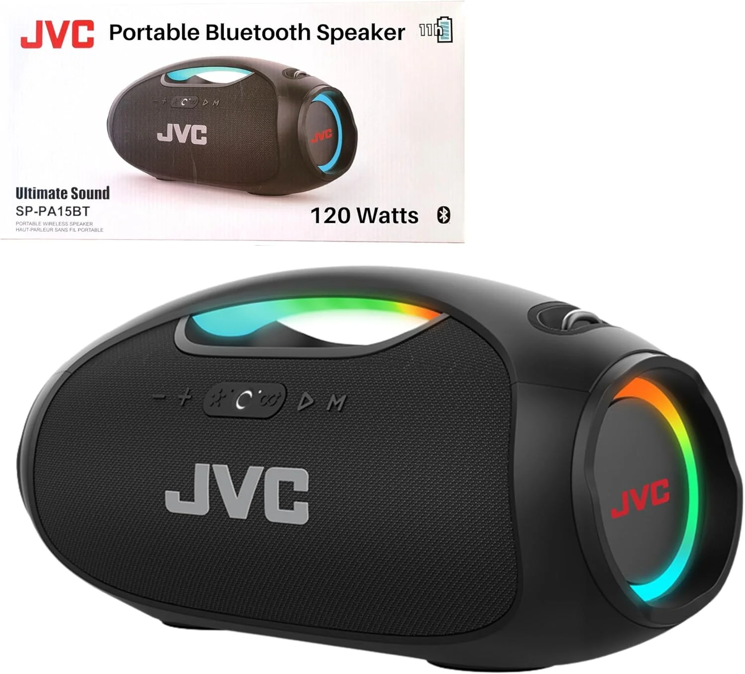 Parlante Bluetooth 120W Inalámbrico | Luces LED, IPX6 y Powerbank - Image 7