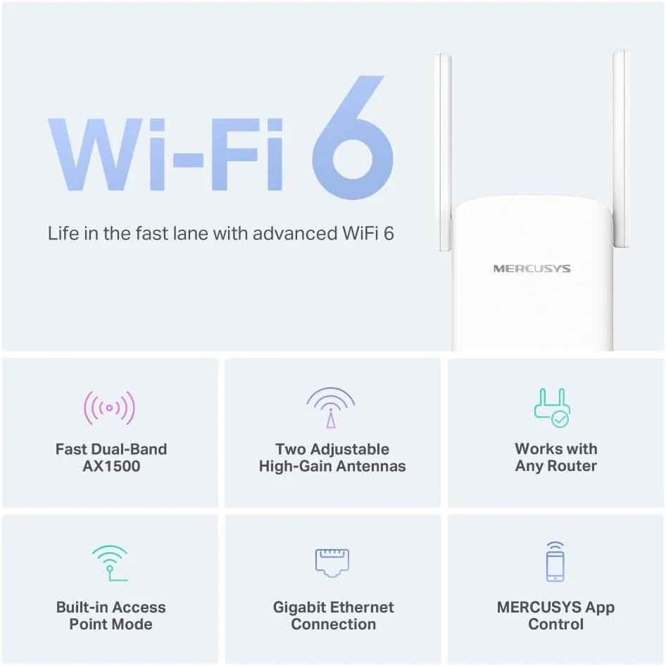 Repetidor Mercusys ME60X | Wi-Fi 6 AX1500 y Puerto Gigabit - Image 3