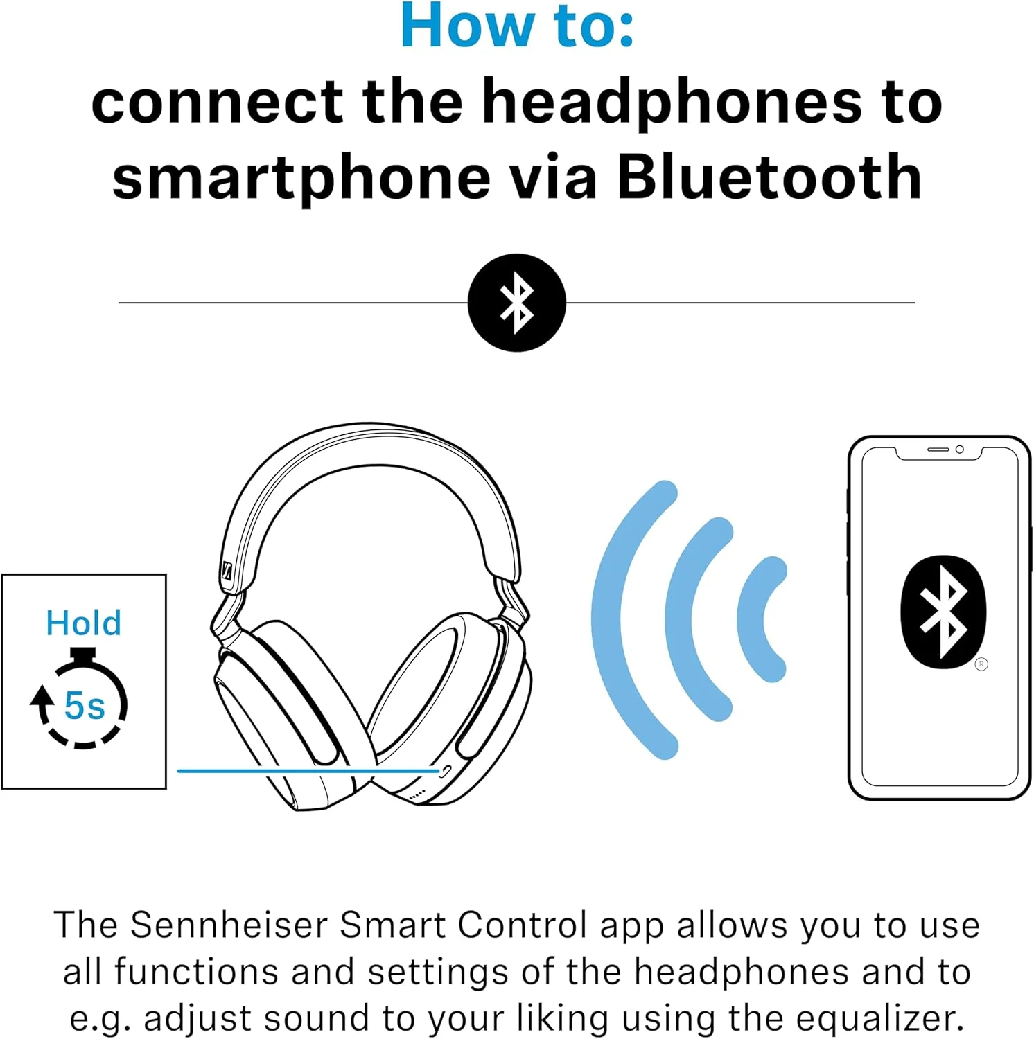 Sennheiser MOMENTUM 4 Wireless: Auriculares Over-Ear Bluetooth con Cancelación de Ruido Adaptativa, 60h de Batería y Sonido Personalizable (Seminuevo) - Image 13