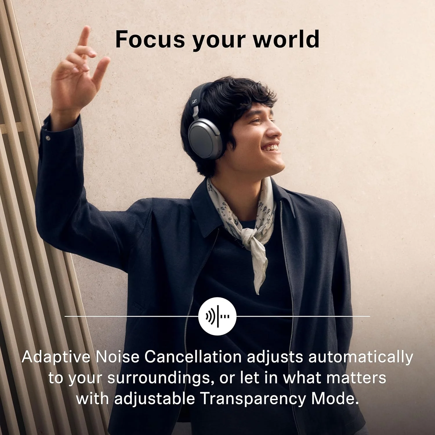 Sennheiser MOMENTUM 4 Wireless: Auriculares Over-Ear Bluetooth con Cancelación de Ruido Adaptativa, 60h de Batería y Sonido Personalizable (Seminuevo) - Image 4