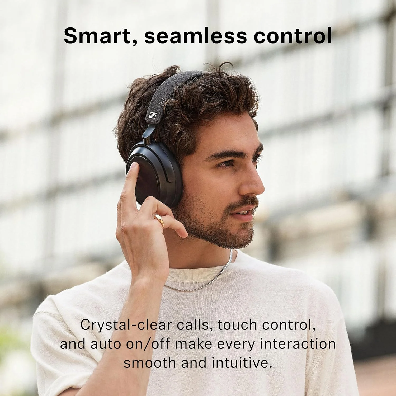 Sennheiser MOMENTUM 4 Wireless: Auriculares Over-Ear Bluetooth con Cancelación de Ruido Adaptativa, 60h de Batería y Sonido Personalizable (Seminuevo) - Image 8