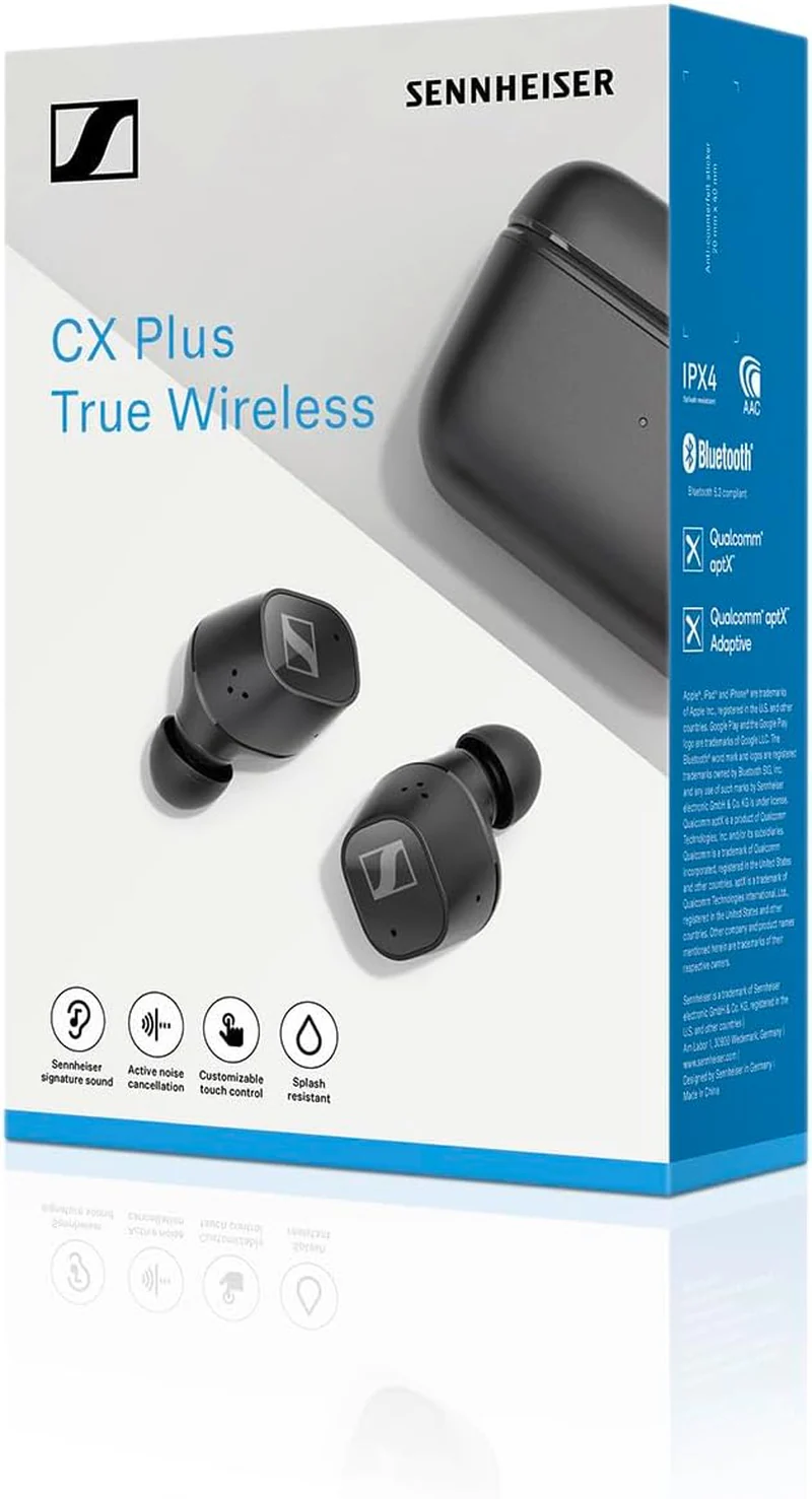 Sennheiser CX Plus True Wireless: Audífonos In-Ear Bluetooth con ANC, IPX4, Controles Táctiles y 24 Horas de Batería (Seminuevo) - Image 8