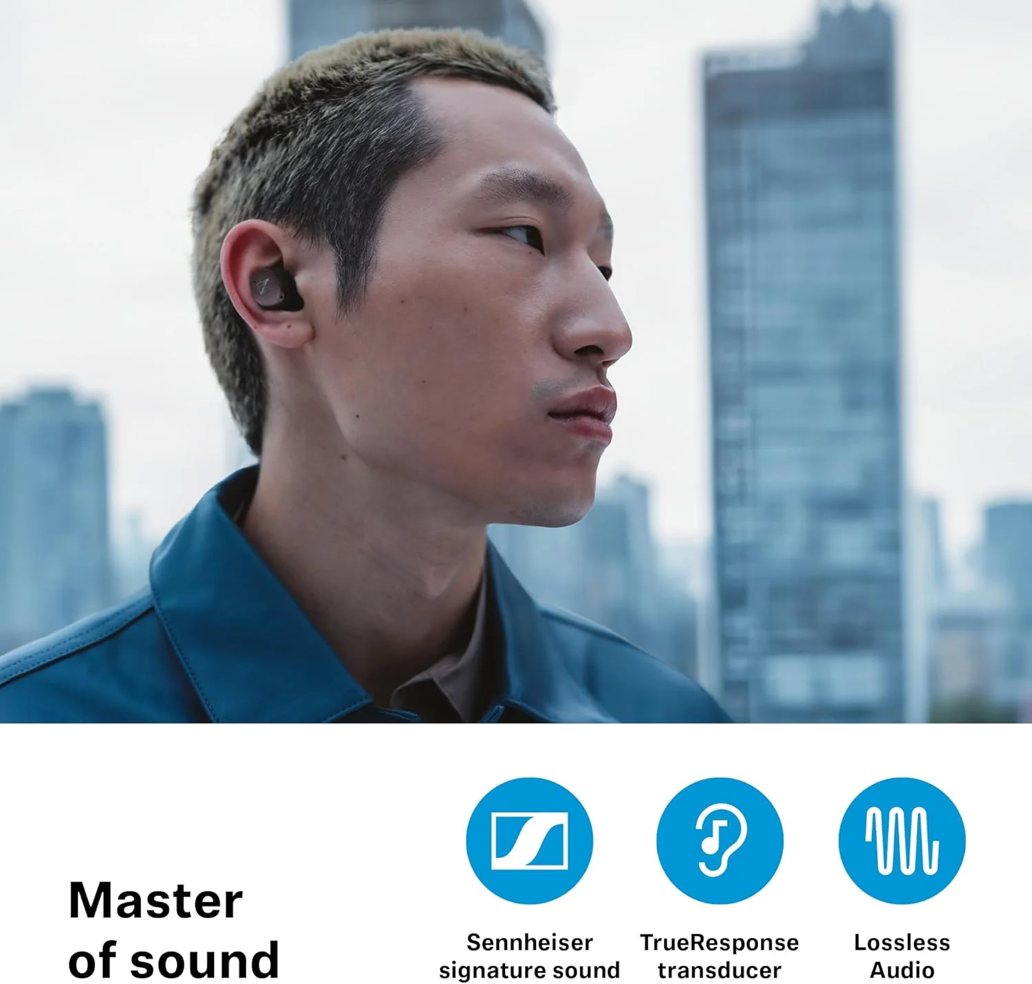 Sennheiser MOMENTUM True Wireless 4: Audífonos In-Ear Bluetooth 5.4 con ANC Adaptativa, 30h de Batería y Sonido Nítido (Seminuevo) - Image 4