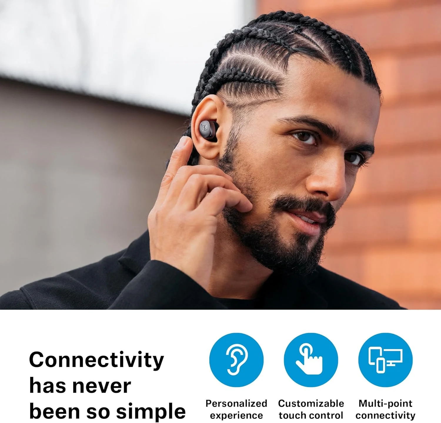 Sennheiser MOMENTUM True Wireless 4: Audífonos In-Ear Bluetooth 5.4 con ANC Adaptativa, 30h de Batería y Sonido Nítido (Seminuevo) - Image 9
