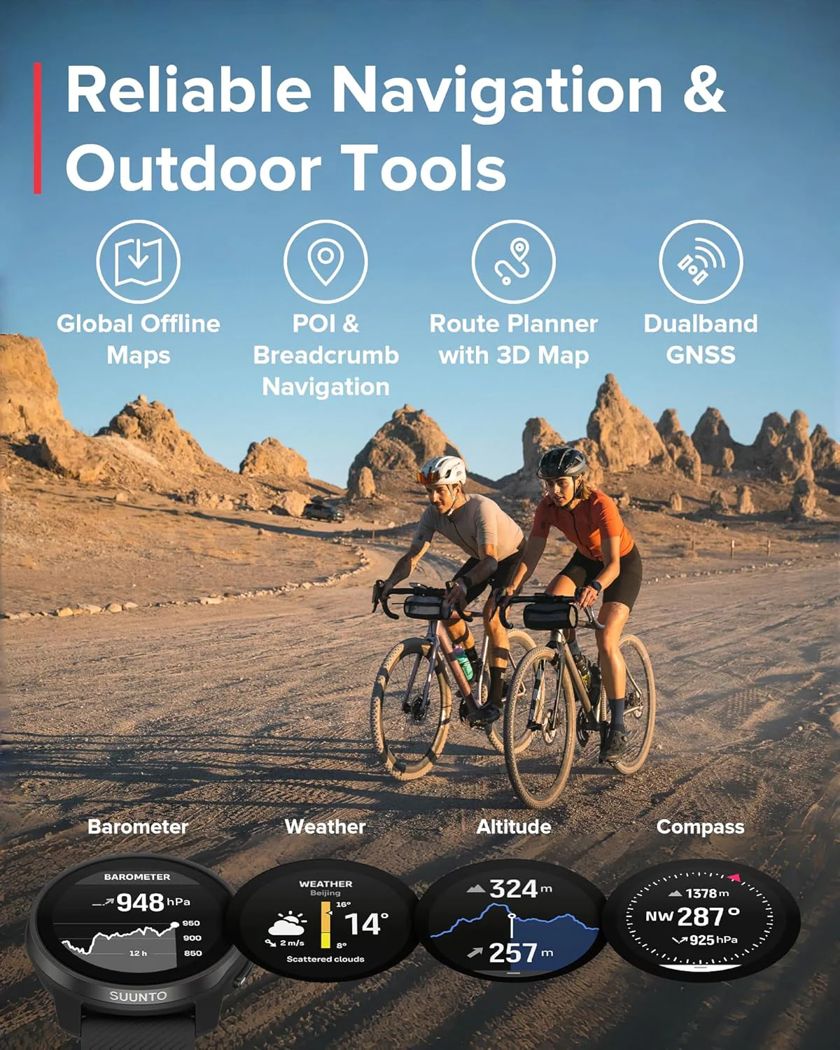 Suunto Reloj GPS – Pantalla AMOLED, Mapas Offline y GPS Dual-Band (Compacto de 45mm) - Image 4