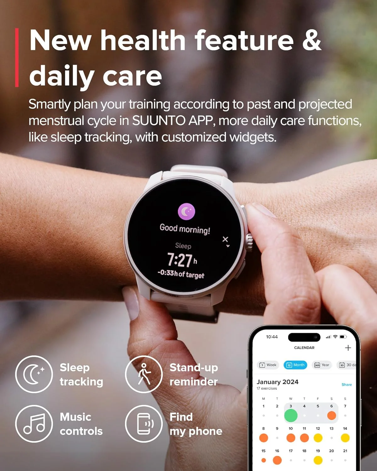 Suunto Reloj GPS – Pantalla AMOLED, Mapas Offline y GPS Dual-Band (Compacto de 45mm) - Image 6