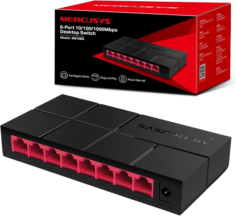 Switch Mercusys MS108G | 8 Puertos Gigabit 10/100/1000 Mbps - Image 2