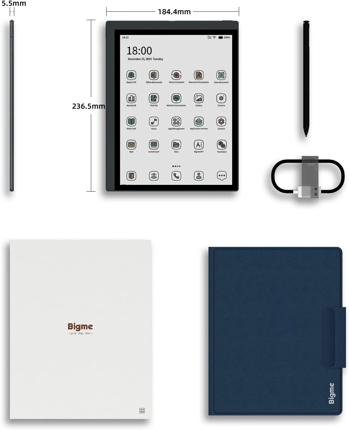 Tablet E-Ink Color Bigme 10.3" (Edición 8GB/256GB) – Pantalla Kaleido 3 con Android 14, OCR y Reconocimiento de Voz - Image 3