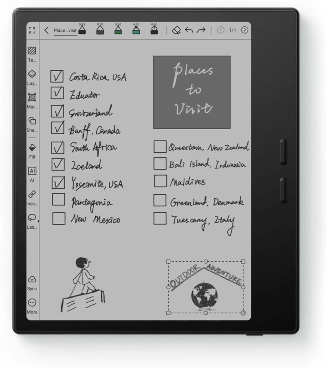 Tablet Go Color 7 Gen II E Ink Tablet 4G 64G con lápiz óptico activo Inksense (Negro) - Image 5