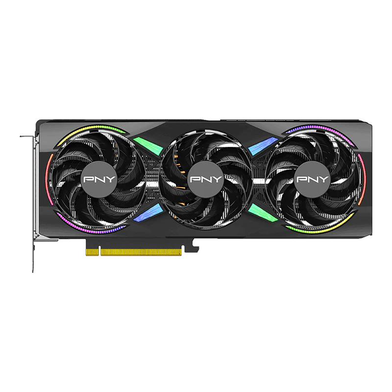 PNY GeForce RTX 5070Ti 16GB ARGB Overclocked Triple Fan GPU - Image 3