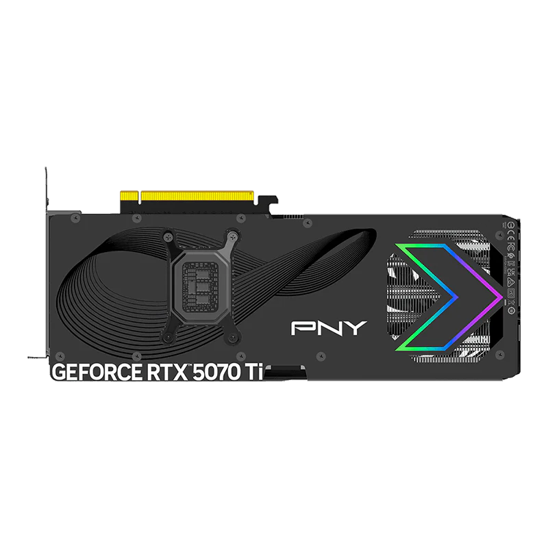 PNY GeForce RTX 5070Ti 16GB ARGB Overclocked Triple Fan GPU - Image 9