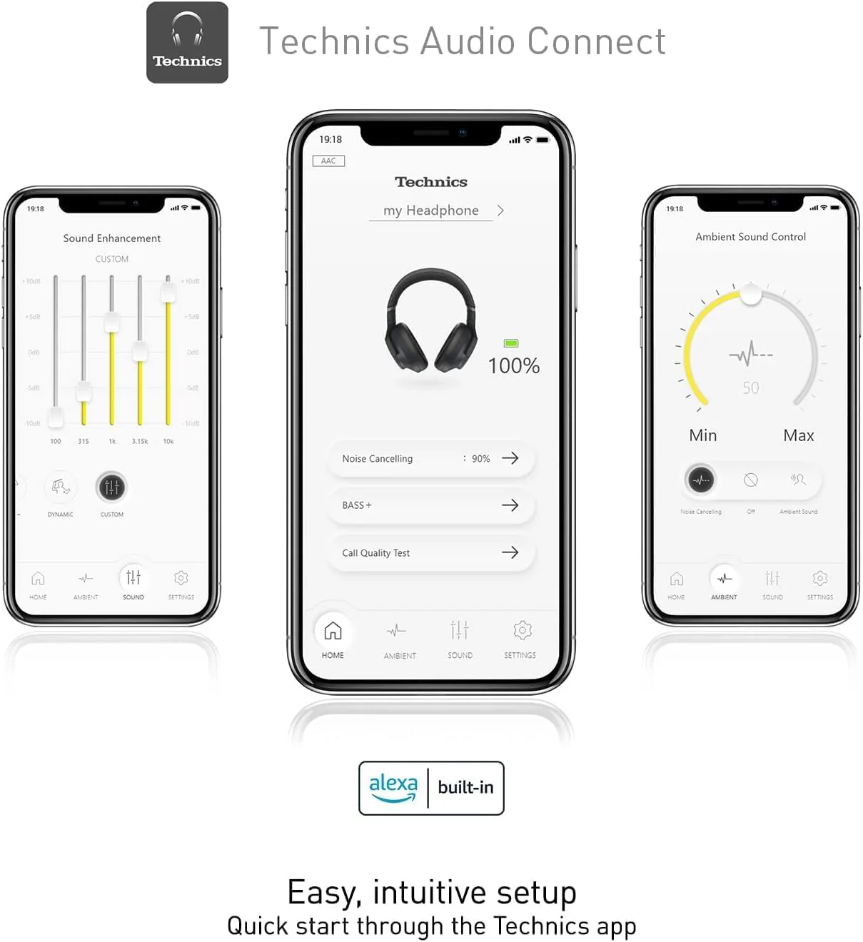 Technics Audífonos EAH-A800 – Noise Cancelling Híbrido, Sonido Hi-Fi y Batería 50h - Image 6