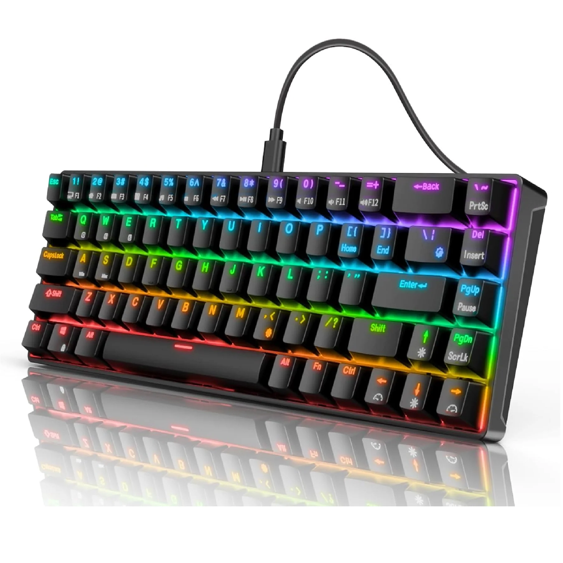 Teclado Gamer Mecánico Royal Kludge RK-855 RGB - Switch Azul Negro