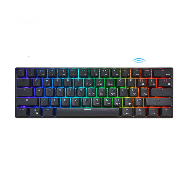 Teclado Gamer Mecánico Royal Kludge RK61 RGB- Switch Azul / Color Negro - Image 2