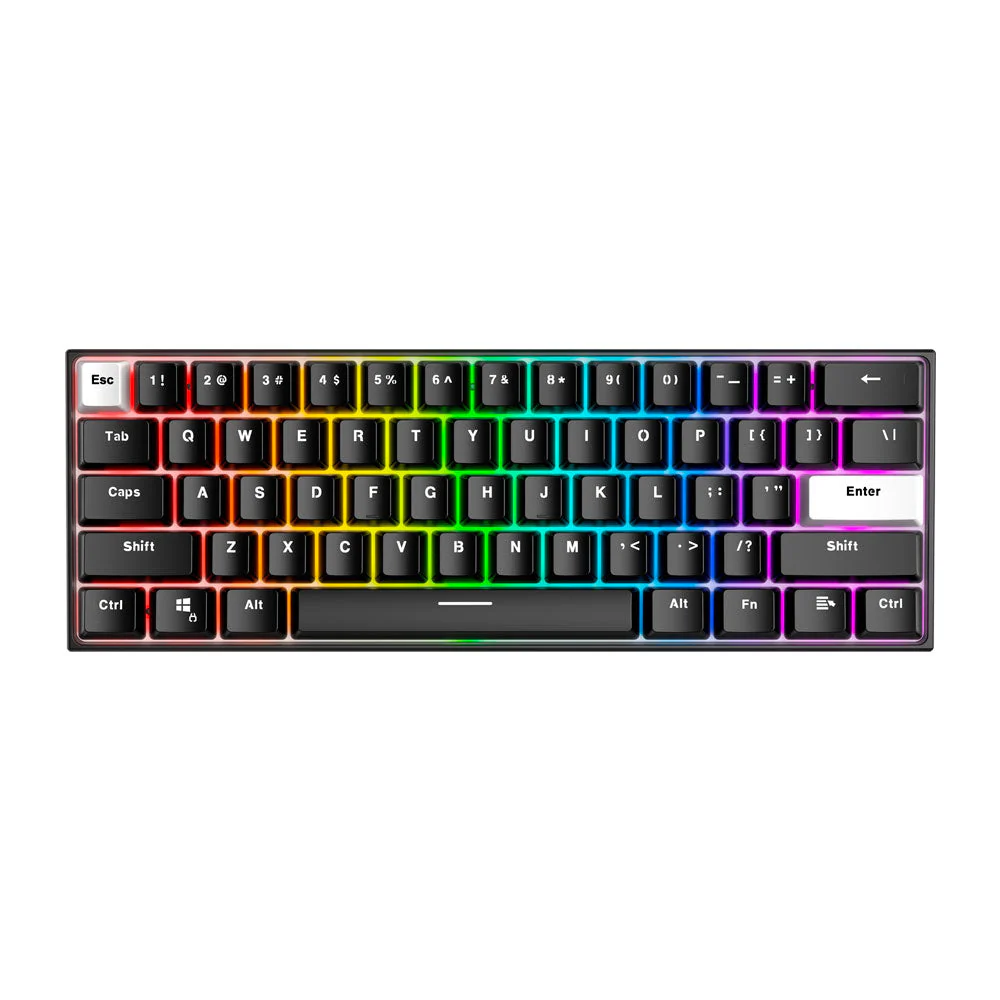 Teclado Mecánico Fantech MK857 MAXFIT 61 Inalambrico Frost RGB