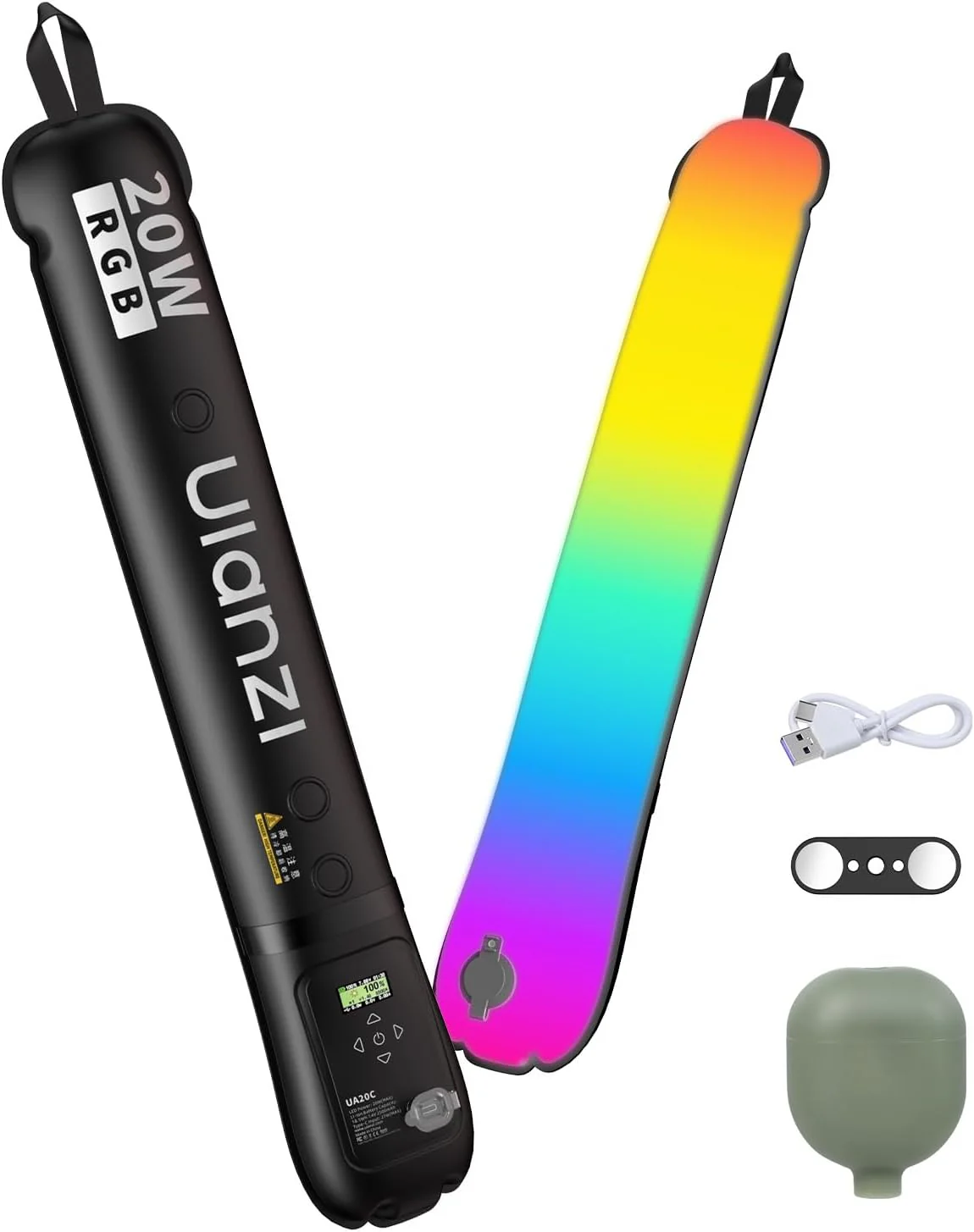 Tubo Luz Inflable Ulanzi LED 12W-120W RGB/Bi-Color Plegable - Image 13
