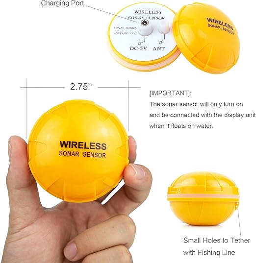 Venterior Sonda Portátil Inalámbrica - Localizador de Peces Recargable - Image 3